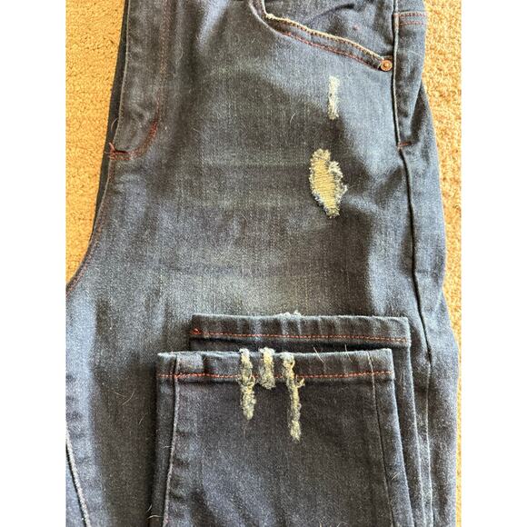 NWT Tractr Nina Skinny Jean Size‎ 6 Indigo Blue Distressed Modern Look - Picture 10 of 11